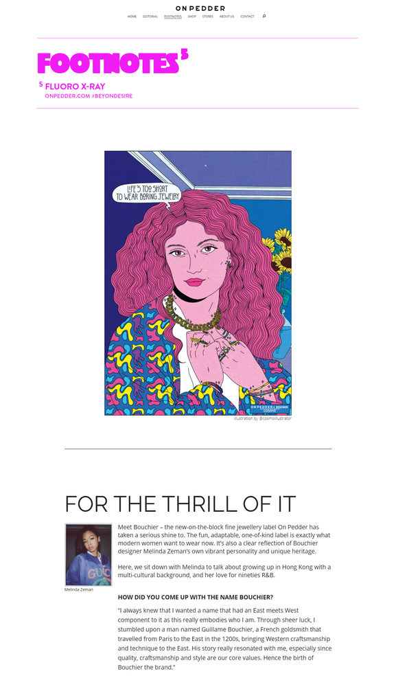 BOOCHIER x ON PEDDER FOOTNOTES - For The Thrill Of It