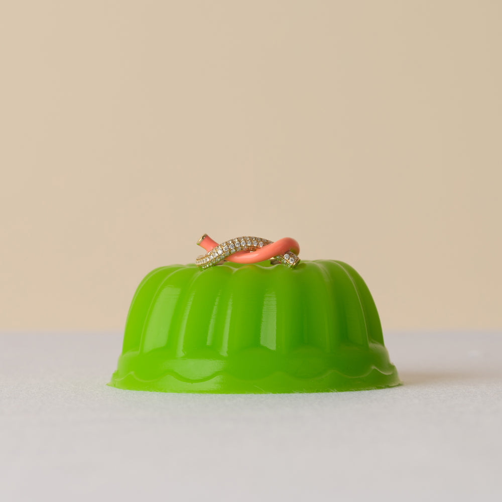 Fruit Hoops Ring (Orange Enamel)