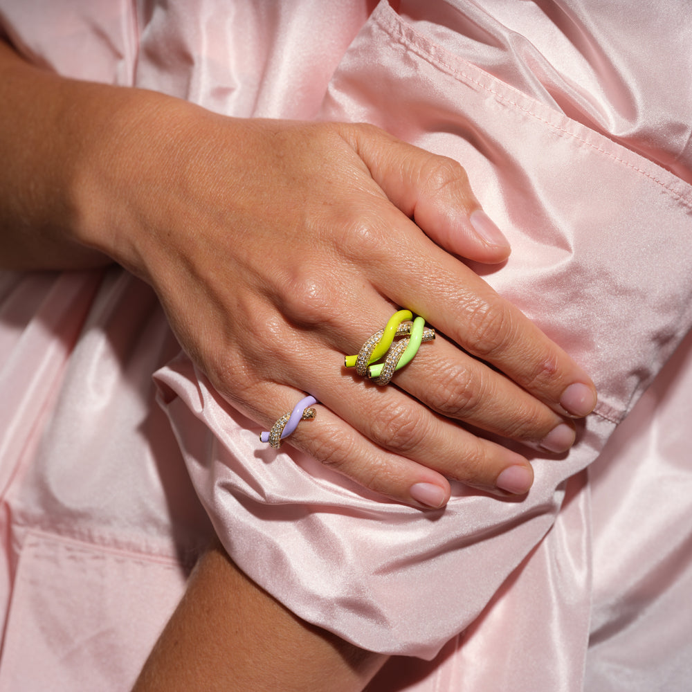 Fruit Hoops Ring (Purple Enamel)