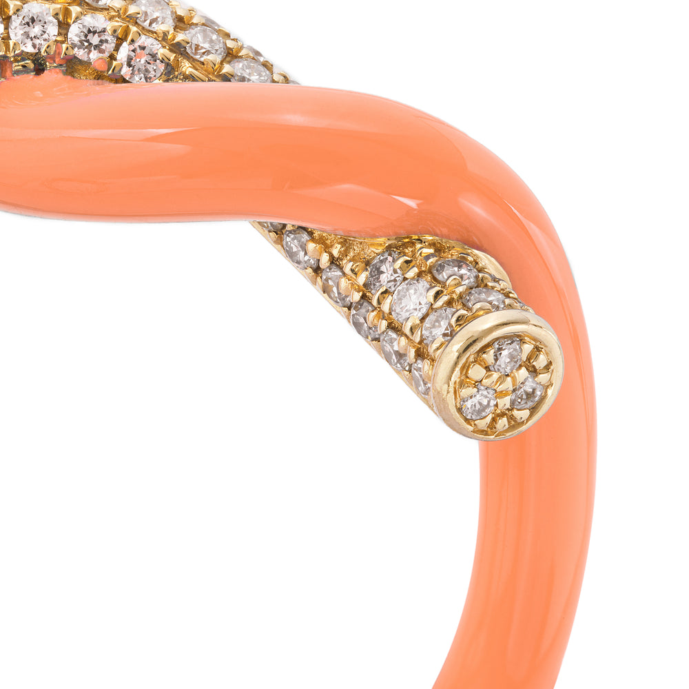 Fruit Hoops Ring (Orange Enamel)