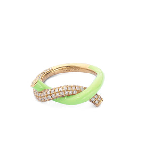 Fruit Hoops Ring (Neon Green Enamel)