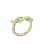 Fruit Hoops Ring (Neon Green Enamel)