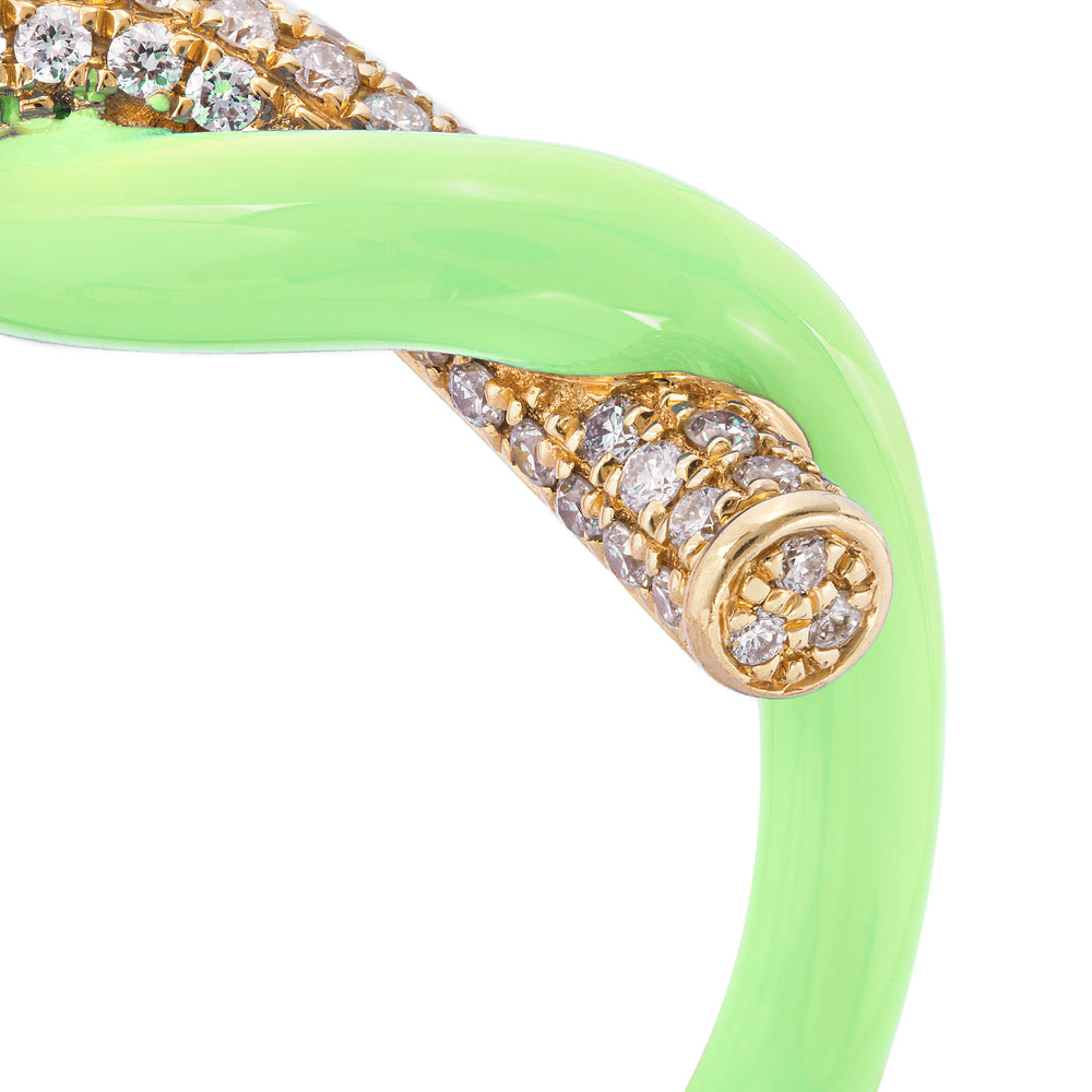 Fruit Hoops Ring (Neon Green Enamel)