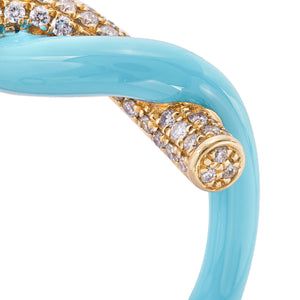 Fruit Hoops Ring (Light Blue Enamel)