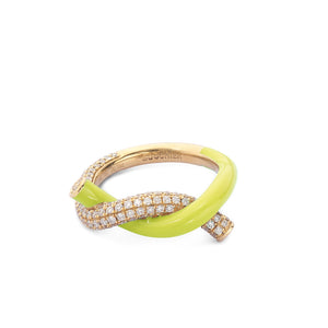 Fruit Hoops Ring (Neon Yellow Enamel)