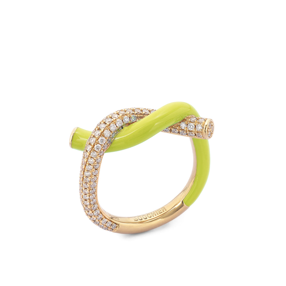 Fruit Hoops Ring (Neon Yellow Enamel)