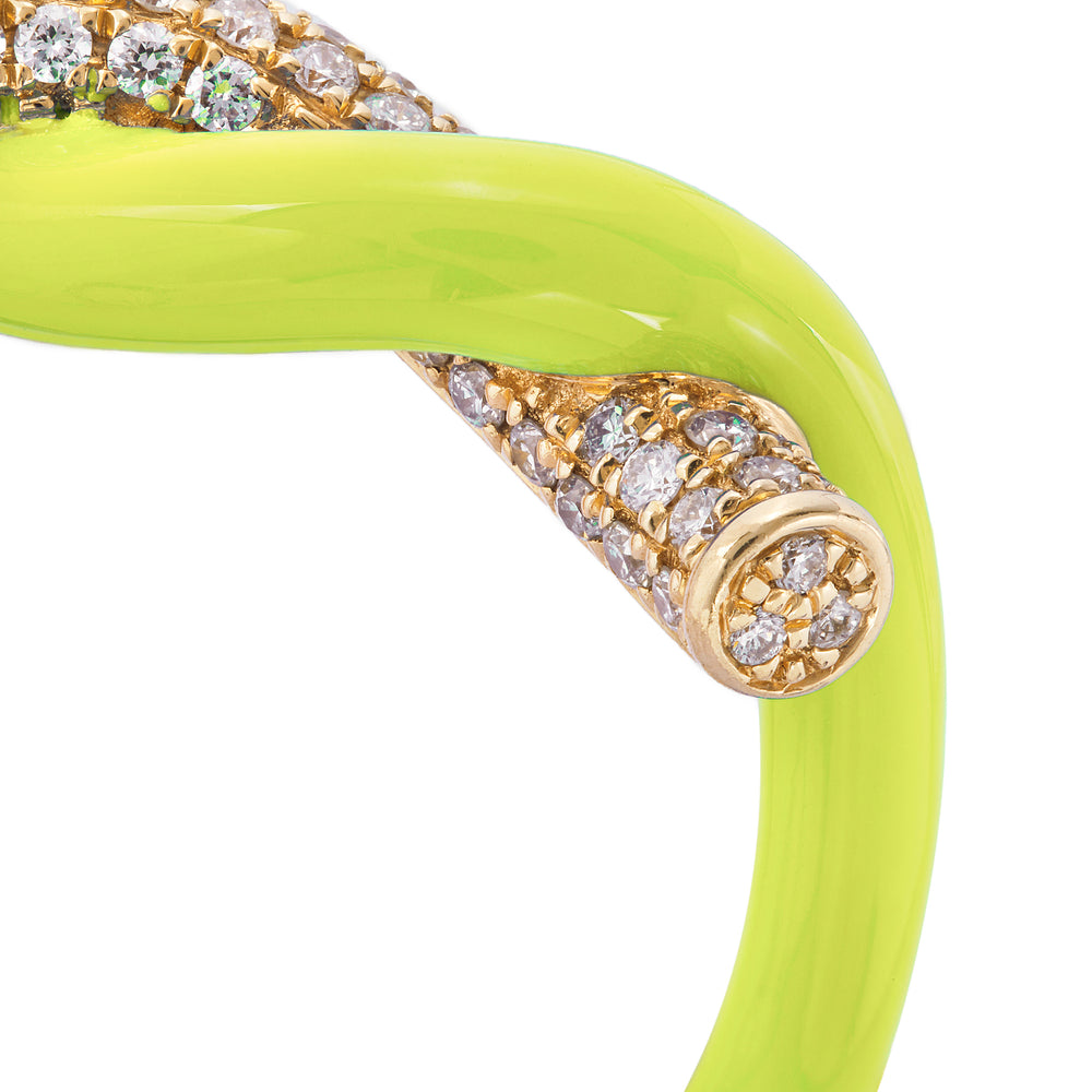 Fruit Hoops Ring (Neon Yellow Enamel)