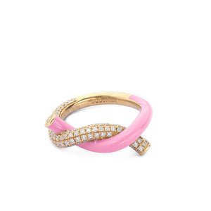 Fruit Hoops Ring (Light Pink Enamel)