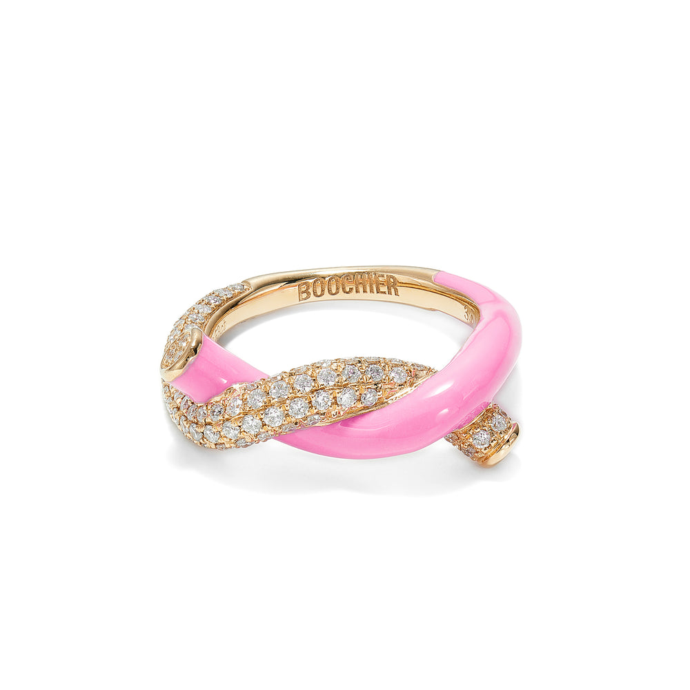 Fruit Hoops Pinky Ring (Neon Pink Enamel)