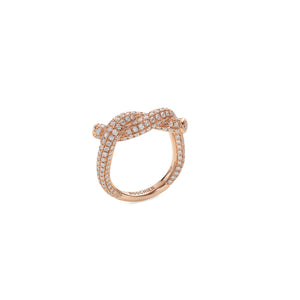 Fruit Hoops Rose Gold Full Diamond Pinky Ring